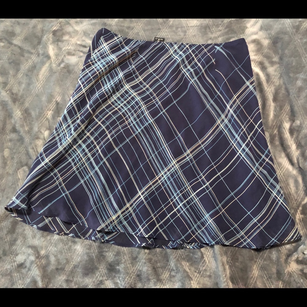 Blue Plaid Skater Skirt